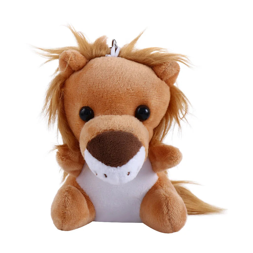 Jungle Animal Plush Keychain – Elephant & Tiger Stuffed Plush Keychain Babs Lion 10cm