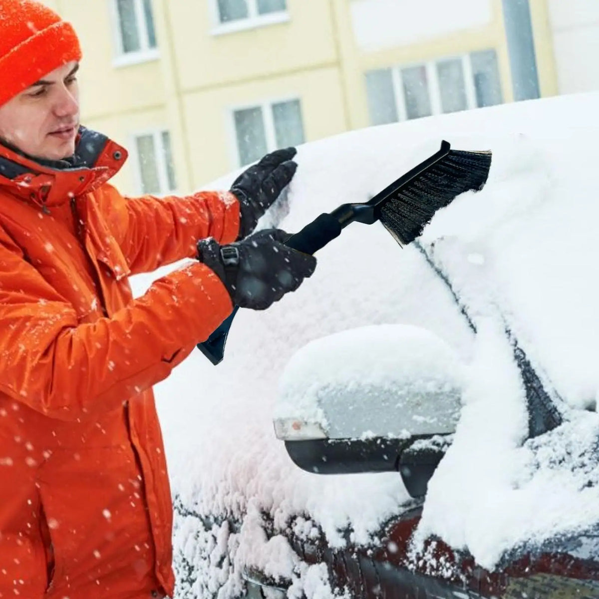 2-in-1 Car Snow Brush & Ice Scraper – Ergonomic Foam Grip Car Snow Brush Babs