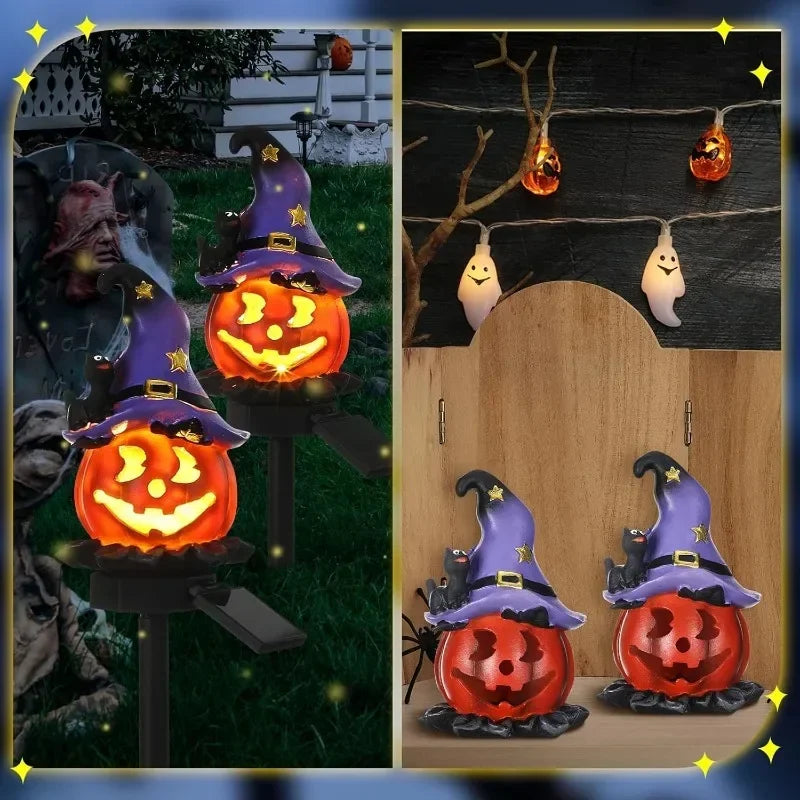 Solar Halloween Garden Stake Lights – Pumpkin Ghost Design Solar Garden Stake Light Babs