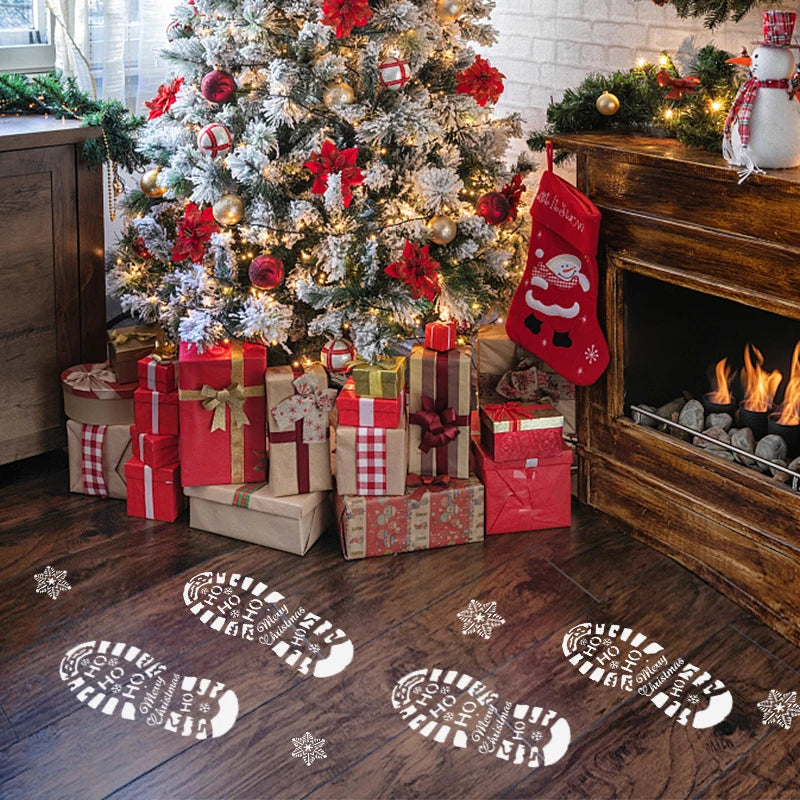 6pcs Christmas Snowflake & Santa Footprint Stencils | Xmas Craft Craft Stencil Set Babs