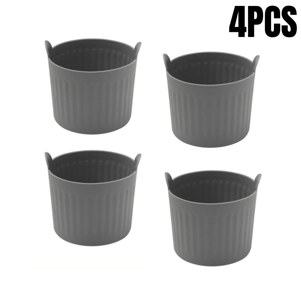 4-Pack Silicone Air Fryer Baking Cups – Nonstick Muffin Molds Silicone Baking Molds Babs