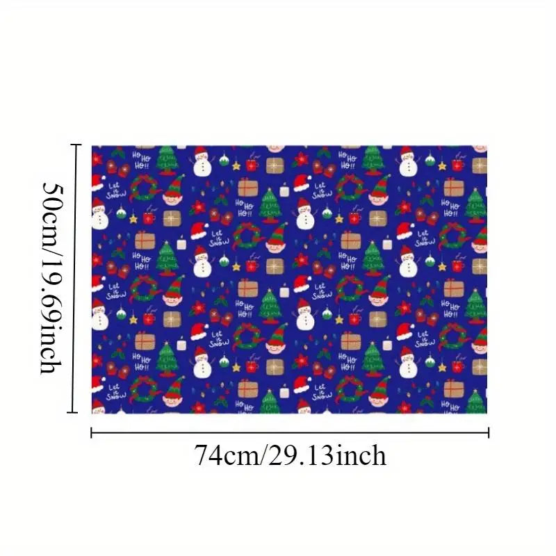 10-Piece Christmas Wrapping Paper Set – Apple Bouquet Design Gift Wrapping Paper Babs