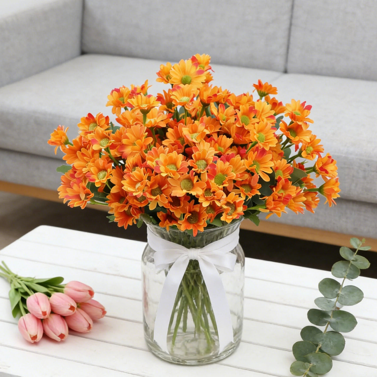 Silk Daisy Artificial Flowers for Wedding, Home & Party Décor Artificial Flower Stems Babs