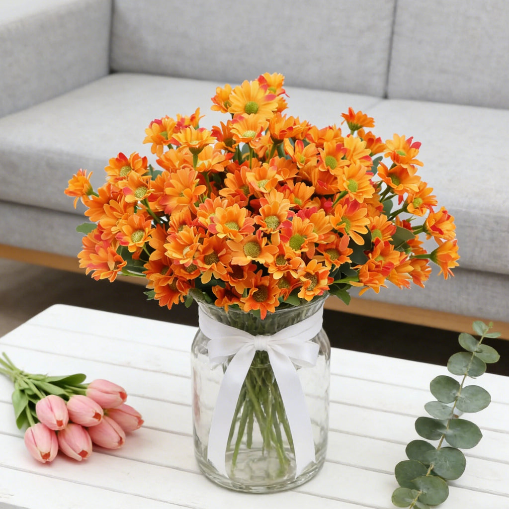 Silk Daisy Artificial Flowers Bouquet – Wedding & Home Decor Artificial Flower Bouquet Babs
