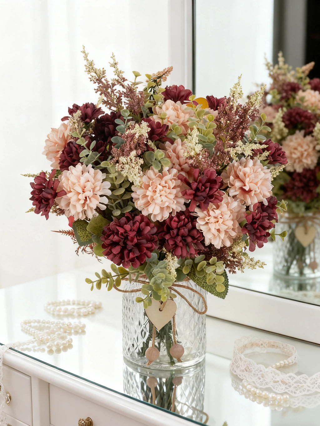 Artificial Silk Chrysanthemum Bouquet – Wedding & Home Decor Artificial Flower Bouquet Babs
