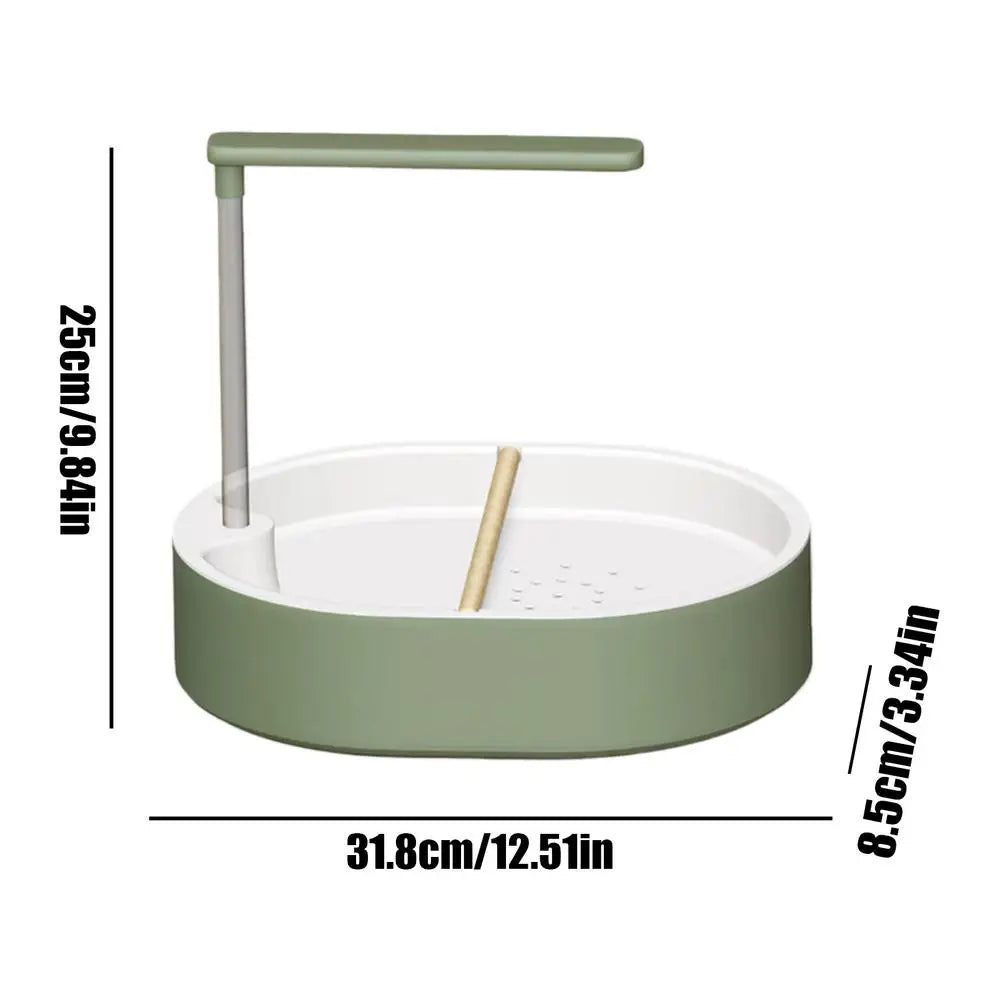 USB Electric Bird Bath Cage Basin | Parrot, Cockatiel, Lovebird Electric Bird Bath Babs Green