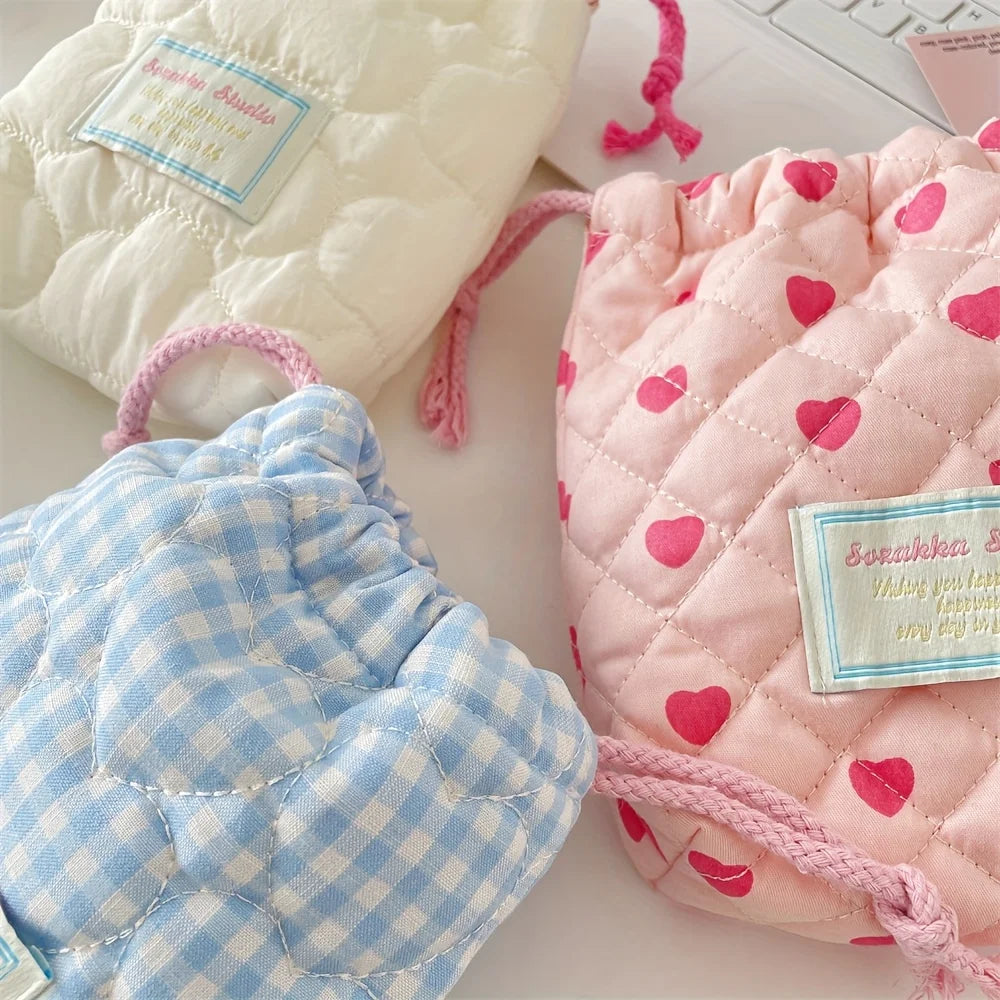 Cute Drawstring Makeup & Camera Storage Bag | Travel Pouch Drawstring Storage Bag Babs