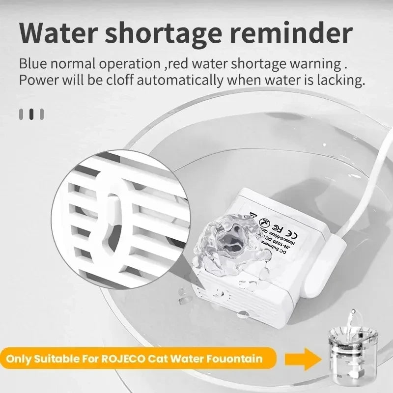 USB Cat Water Fountain Replacement Pump – Quiet Motor Pet Fountain Pump Babs