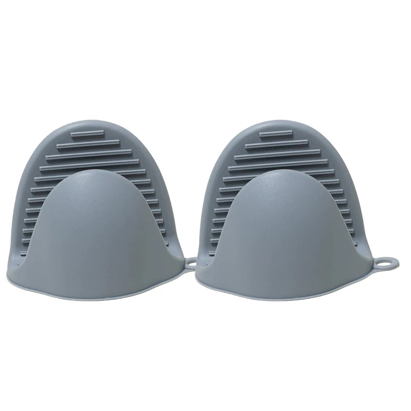 2PCS Silicone Oven Mitts – Heat Resistant Pot Holders & Hot Pads Oven Mitts & Pot Holders Babs Light gray