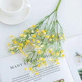Artificial Gypsophila Bouquet | Fake Flowers for Wedding & Home Artificial Flower Bouquet Babs (Yellow) 1 PC