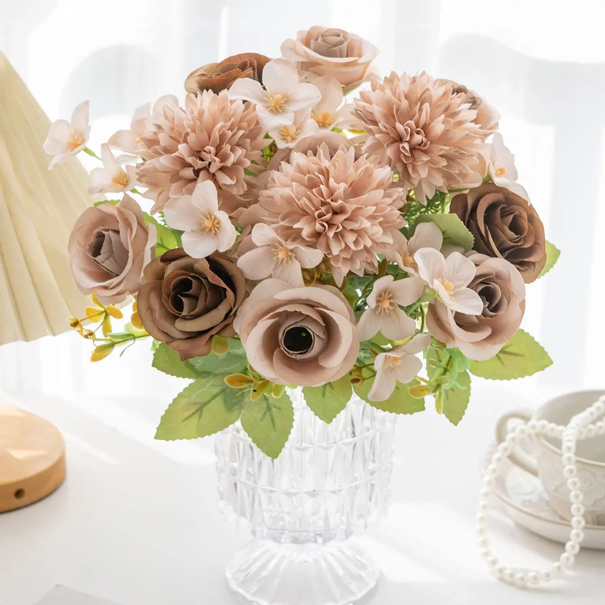 Artificial Silk Rose Bouquet – Wedding & Home Décor Flowers Artificial Silk Flowers Babs