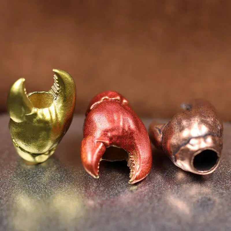 Brass Crab Claw EDC Paracord Bead – DIY Lanyard Pendant Paracord Lanyard Bead Babs