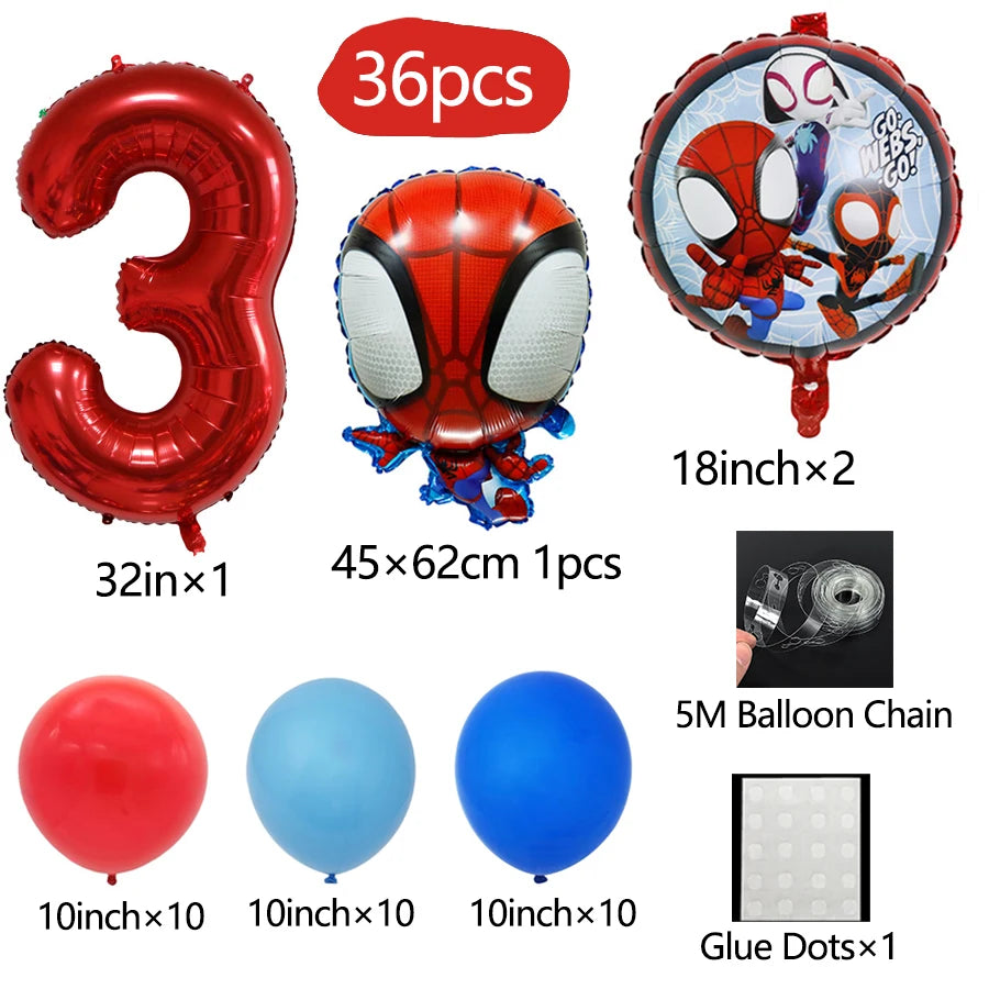 Spidey Giant Superhero Foil Balloons – Birthday Party Décor
