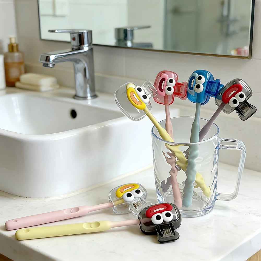 Snap-On Toothbrush Head Cover – Multi-Color Cap, Travel Ready Toothbrush Head Cover Babs