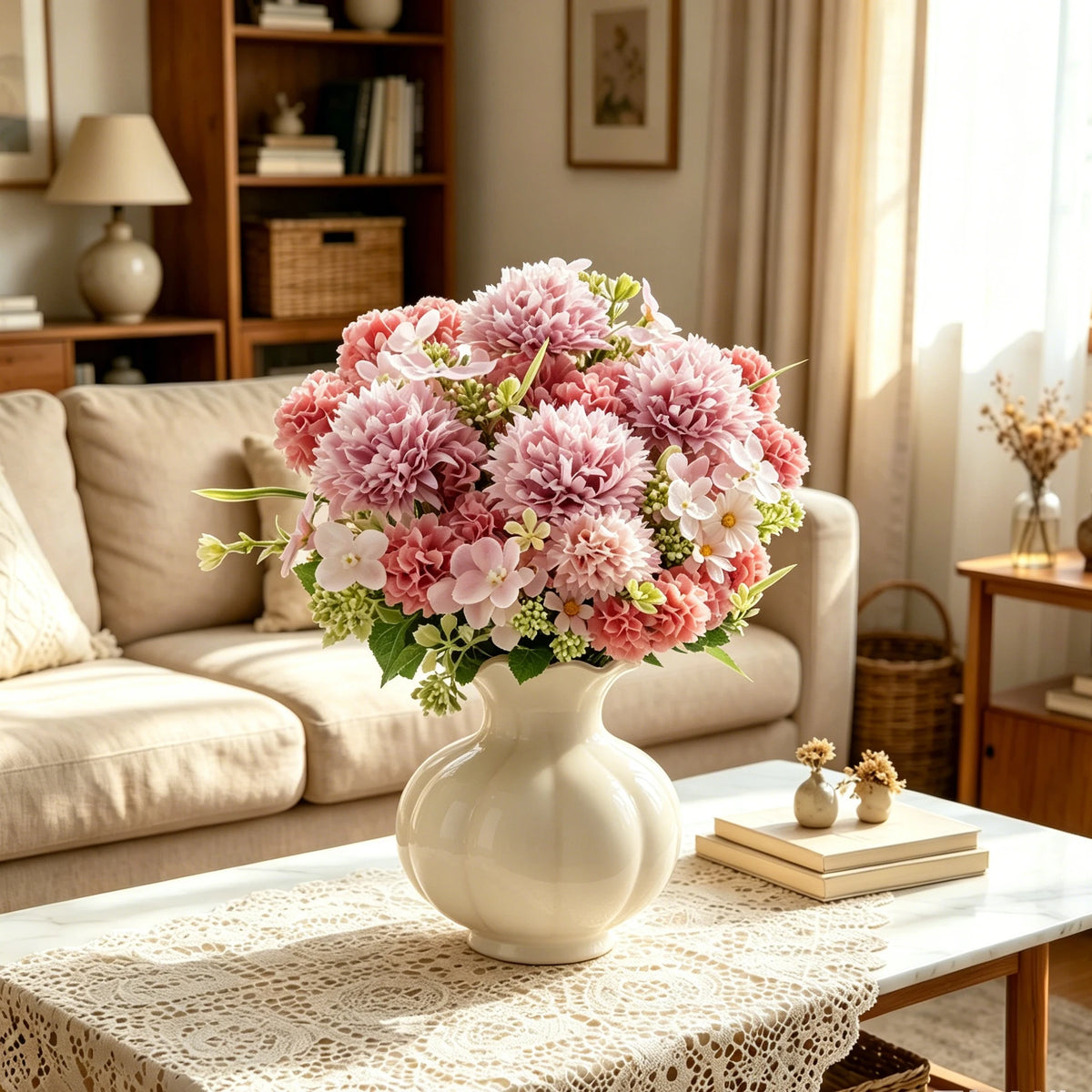 Silk Lilac Chrysanthemum Artificial Flowers – Wedding & Home Décor Artificial Silk Flowers Babs