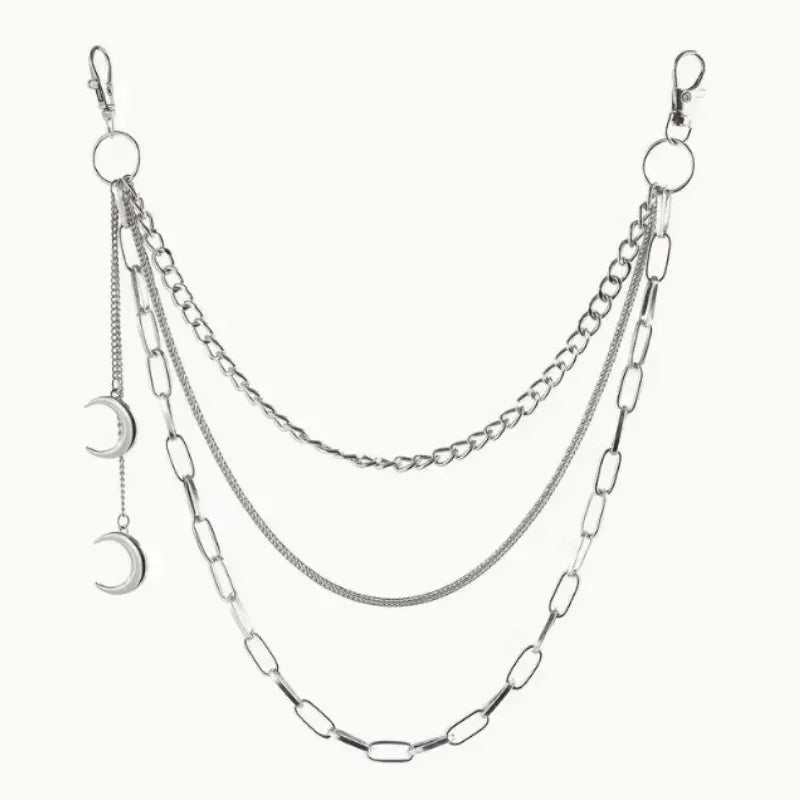 Punk Multi-Layer Waist Chain Hip Hop Star Pant Chain Belt Chain Waist Belt Babs