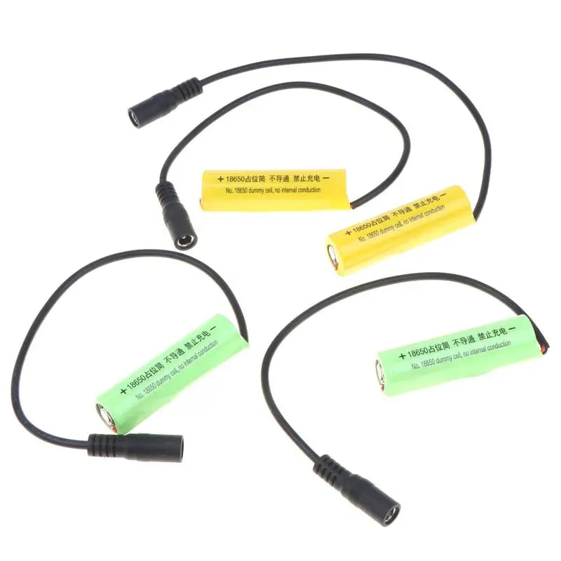 HUXUAN 18650 Dummy Cell Battery Adapter – DC Power Cable Battery Dummy Adapter Babs
