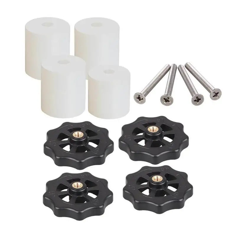 3D Printer Hotbed Leveling Kit M3 M4 Spring Screw Nut Set 3D Printer Accessory Babs White No plug