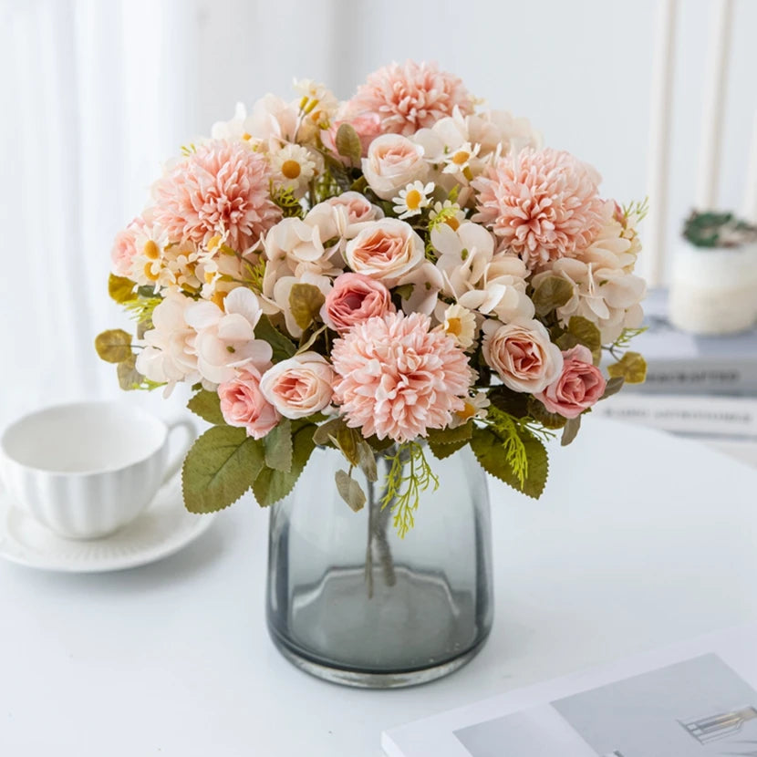 7-Fork Chamomile Artificial Flowers – Wedding & Home Décor Bouquet Artificial Flower Bouquet Babs