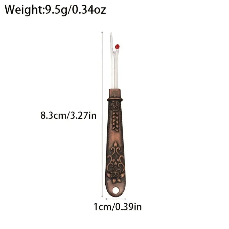 2pcs Vintage Brass Seam Ripper Set – Thread Cutter with Handle Seam Ripper Set Babs