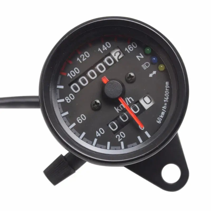 Universal Motorcycle Speedometer Odometer 12V Dual Speed Meter LED Motorcycle Speedometer Babs 1pc