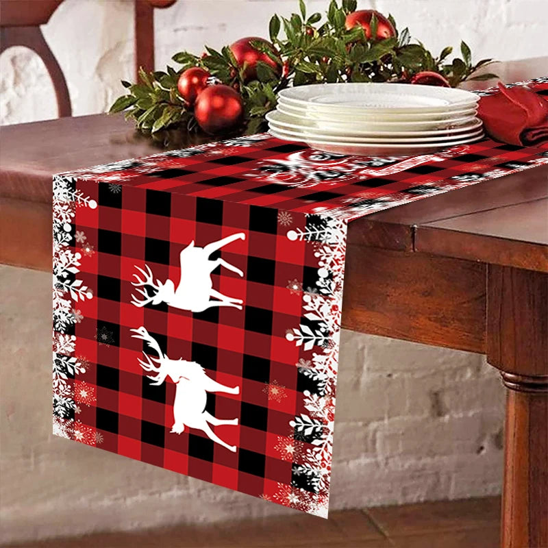 Christmas Table Runner – Festive Xmas Polyester Home Décor Christmas Table Runner Babs