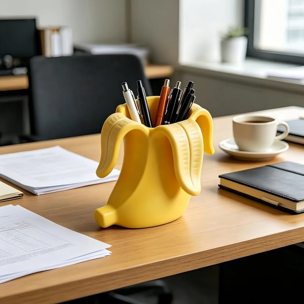 Cute Banana Pen Holder Desktop Storage Organizer Desktop Pen Holder Babs