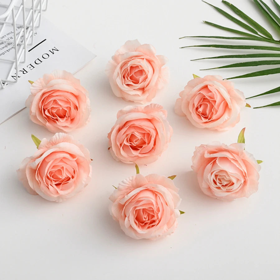 Silk Rose Artificial Flower Heads 30/100 Pcs – DIY & Decor Artificial Silk Flowers Babs Color 12 30 Pieces