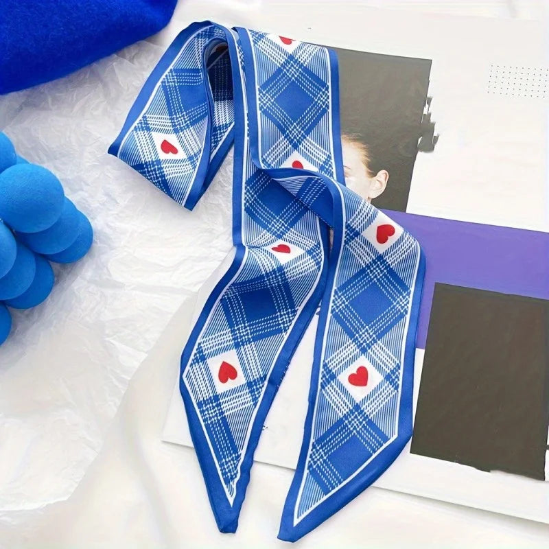 Blue Long Scarf Ribbon – Multi-Use Hair & Bag Accessory Hair & Bag Ribbon Babs