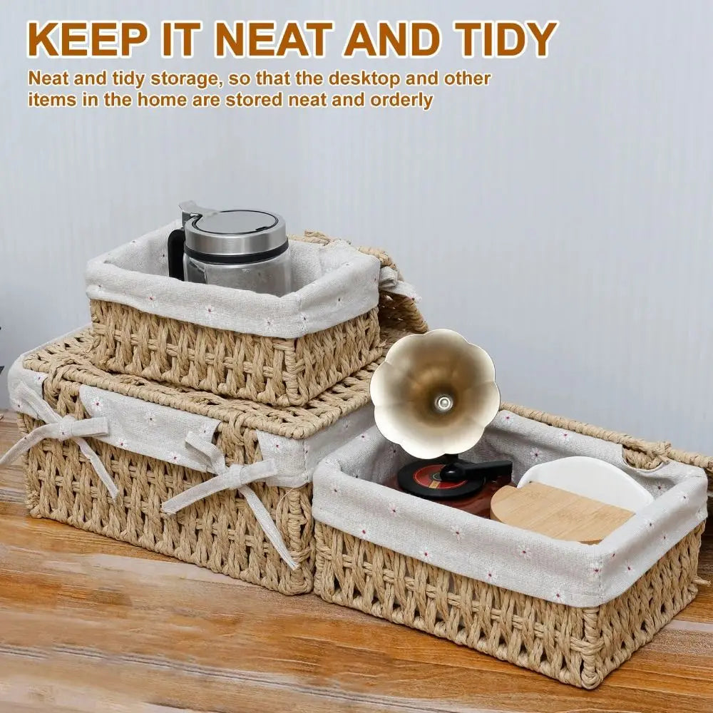 Hand Woven Wicker Storage Basket – Bohemian Home Organizer Wicker Storage Basket Babs