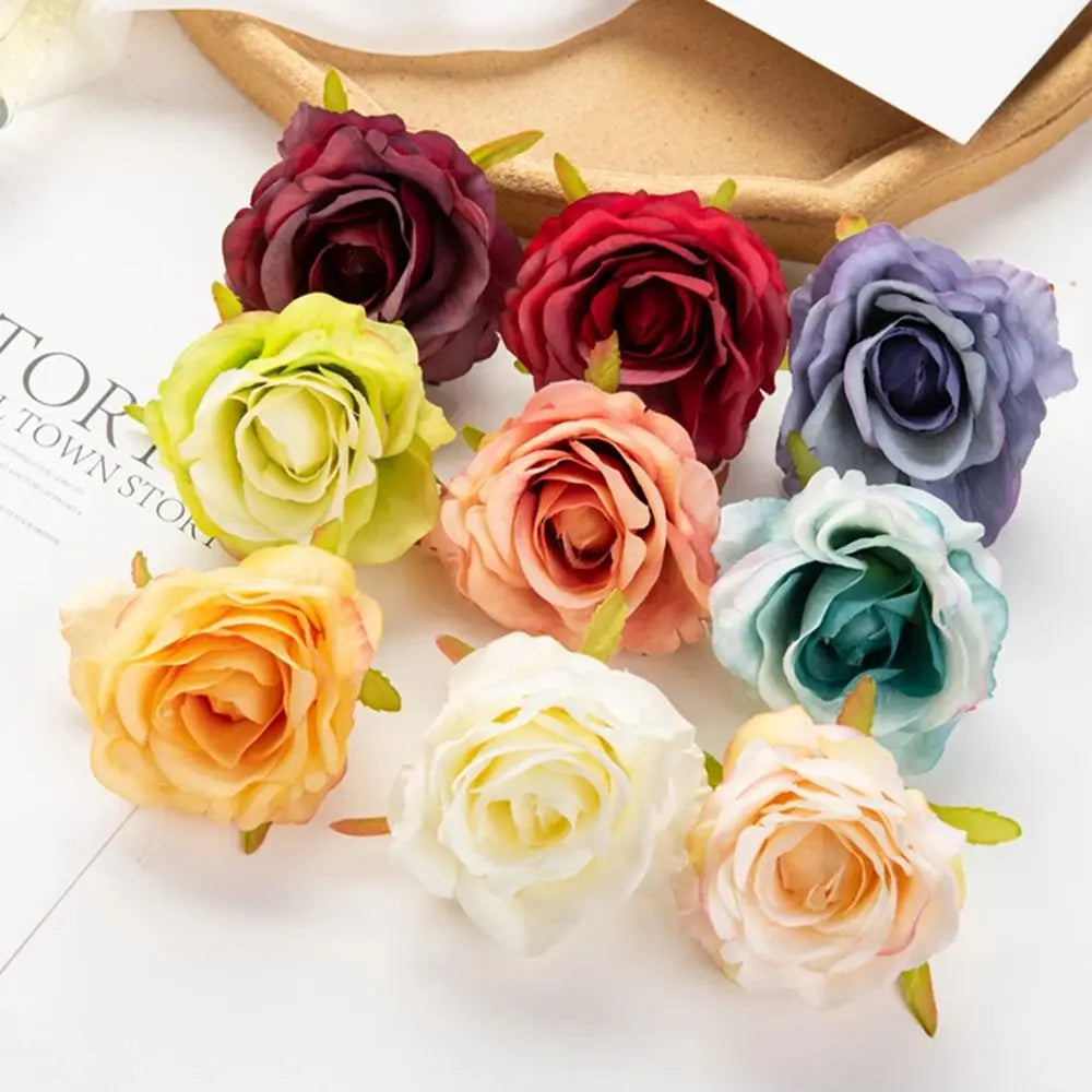 Silk Rose Artificial Flowers 5/10 Pcs – Wedding & Home Decor Artificial Silk Flowers Babs