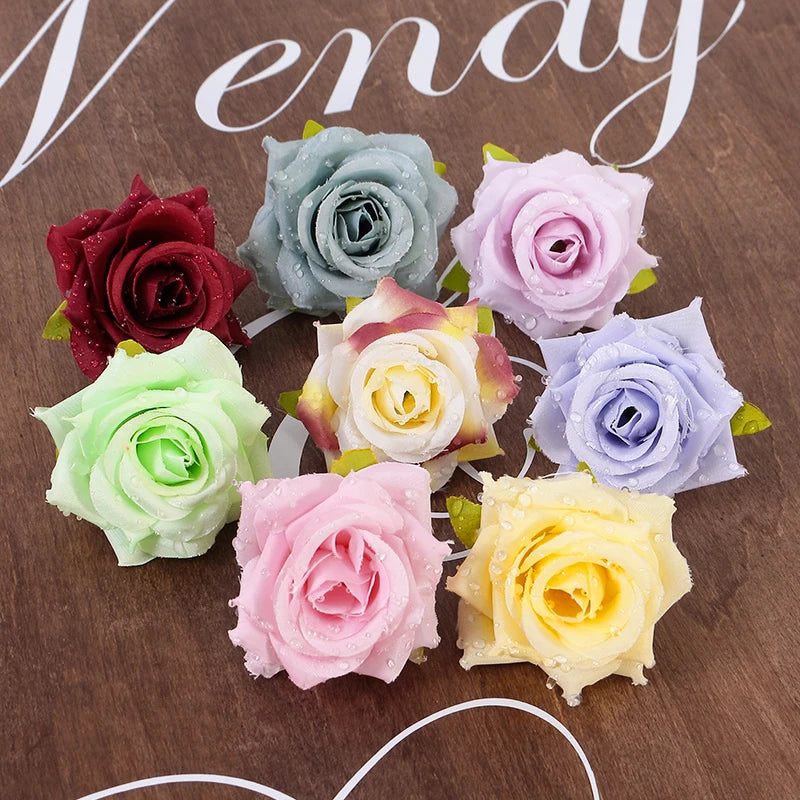 Artificial Silk Rose Flower Heads 5cm – 5/10 Pcs for DIY Décor Artificial Flower Heads Babs