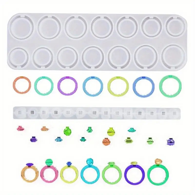Silicone Ring & Pendant Mold – Epoxy Resin DIY Jewelry (2pcs) Resin Jewelry Mold Babs