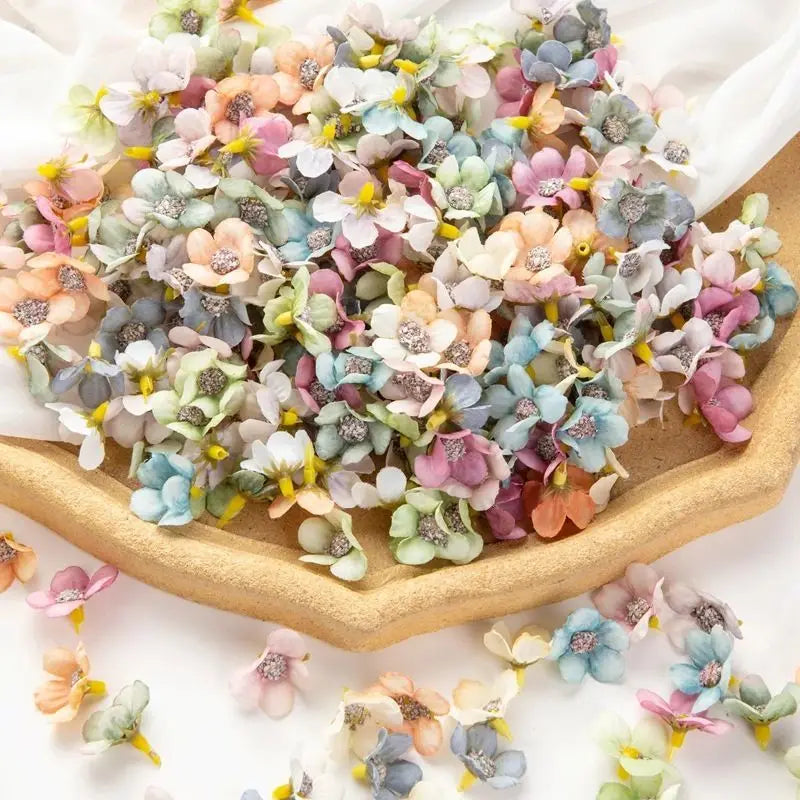 50/100Pcs Silk Artificial Daisy Flower Heads – Multicolor Décor Artificial Flower Heads Babs