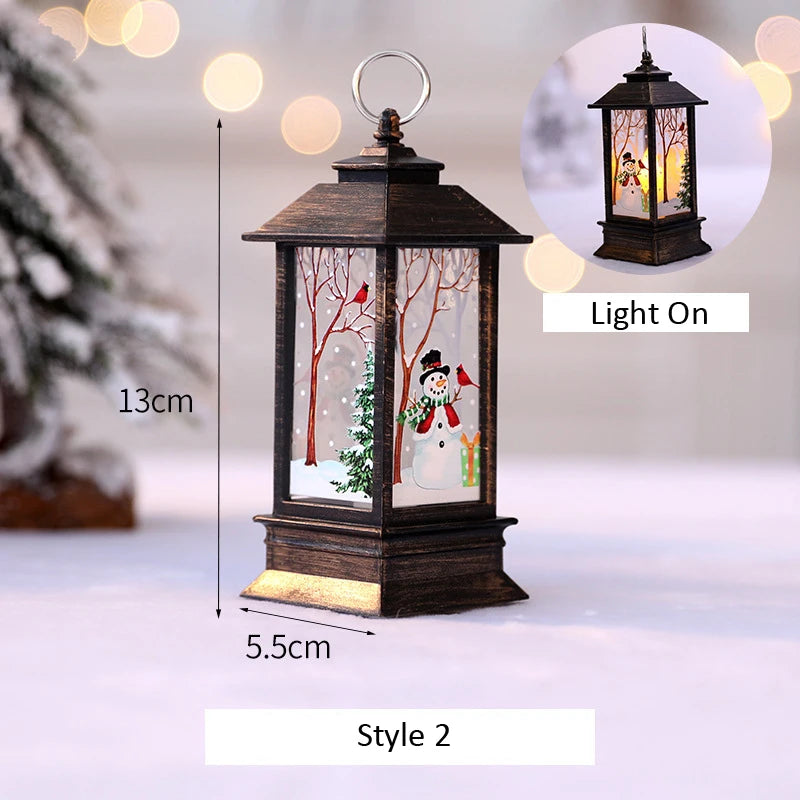 Santa Snowman Lantern Christmas Ornament & Holiday Décor Christmas Lantern Ornament Babs B