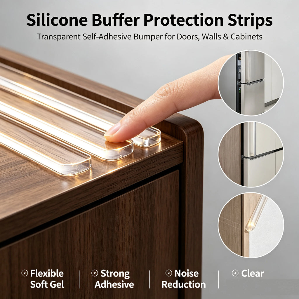 Self-Adhesive Clear Silicone Bumper Pads – Door & Cabinet Protectors Silicone Bumper Pads Babs