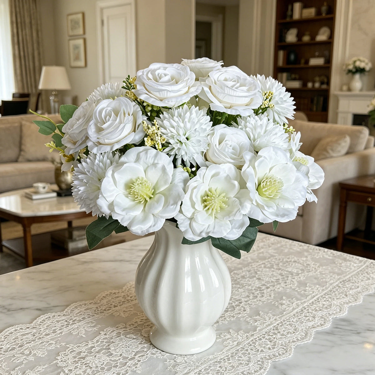 Artificial Silk Rose Bouquet – Wedding, Home & Garden Decor Artificial Flower Bouquet Babs