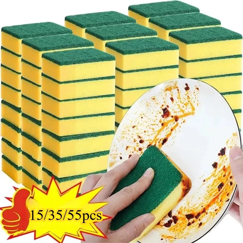 Double-Sided Sponge Scrubber Set – Kitchen Scouring Pads Kitchen Sponge Scrubber Babs