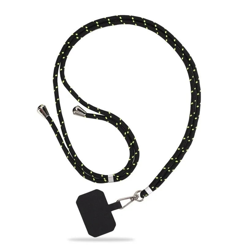 Universal Phone Neck Lanyard Strap with Metal Buckle – Adjustable Phone Neck Lanyard Babs Blackgreen