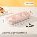 Stainless Steel Bento Lunch Box – Portable Portion Control Bento Lunch Box Babs two grid 1