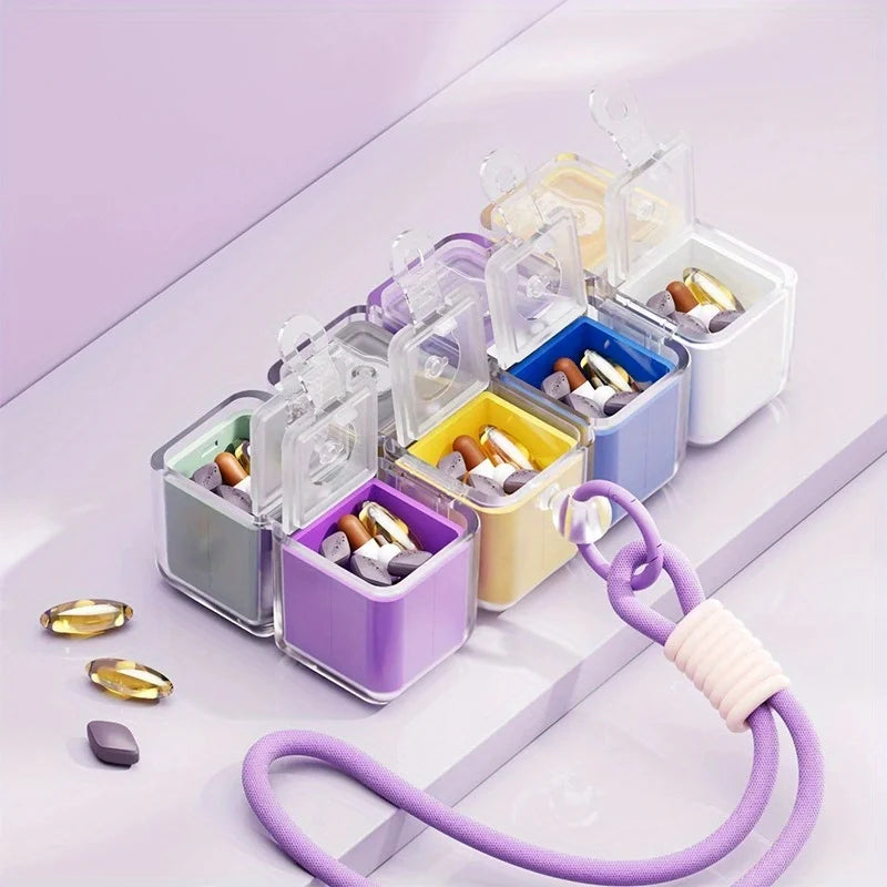 Large Weekly Pill Organizer – 8 Detachable Compartments Weekly Pill Organizer Babs