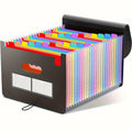 A4 Accordion File Organizer – 13 or 25 Pocket Document Folder Accordion File Folder Babs Black-B13
