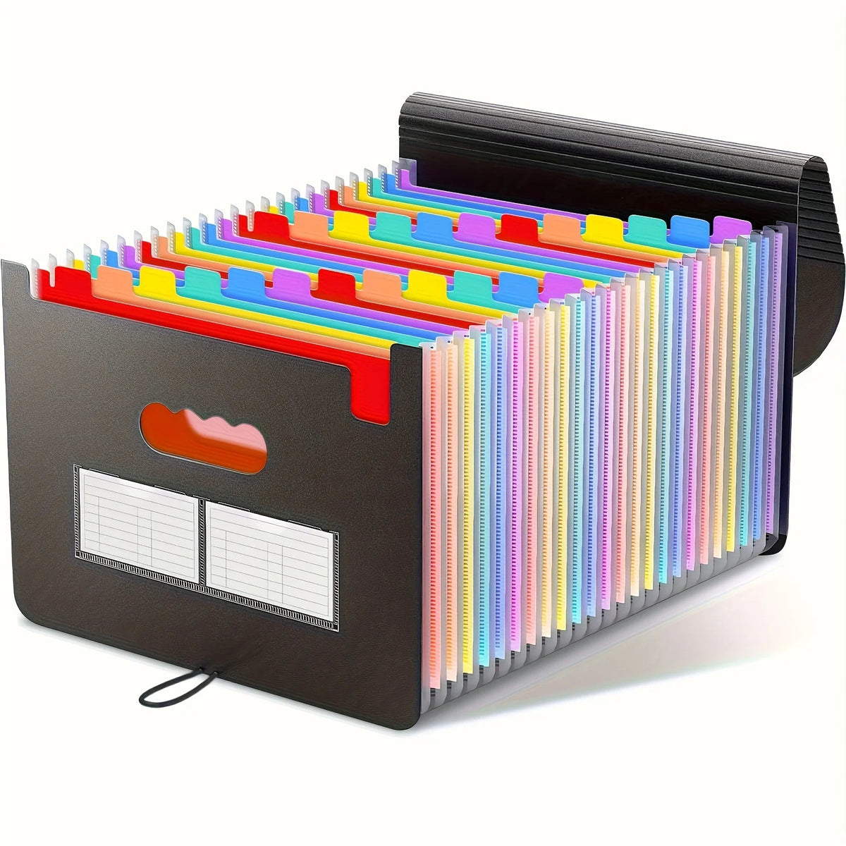 A4 Accordion File Organizer – 13 or 25 Pocket Document Folder Accordion File Folder Babs Black-B13