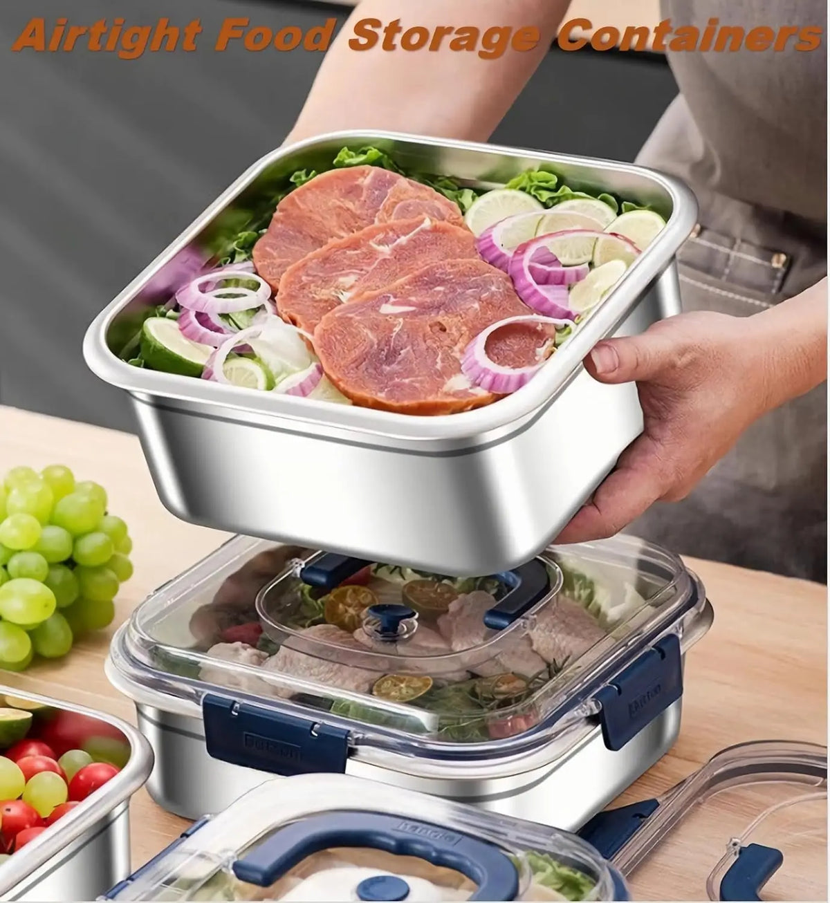 Leakproof Stainless Steel Bento Box – Airtight Lunch Container Stainless Steel Bento Box Babs