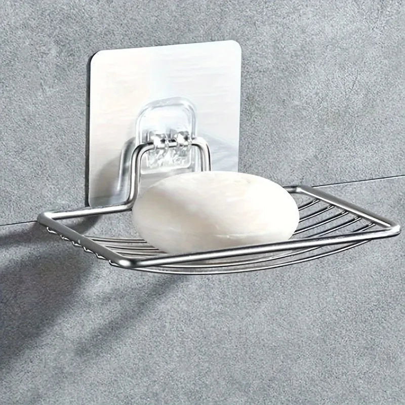 Rustproof Stainless Steel Wall Mount Soap Dish with Drain Soap Dish Holder Babs
