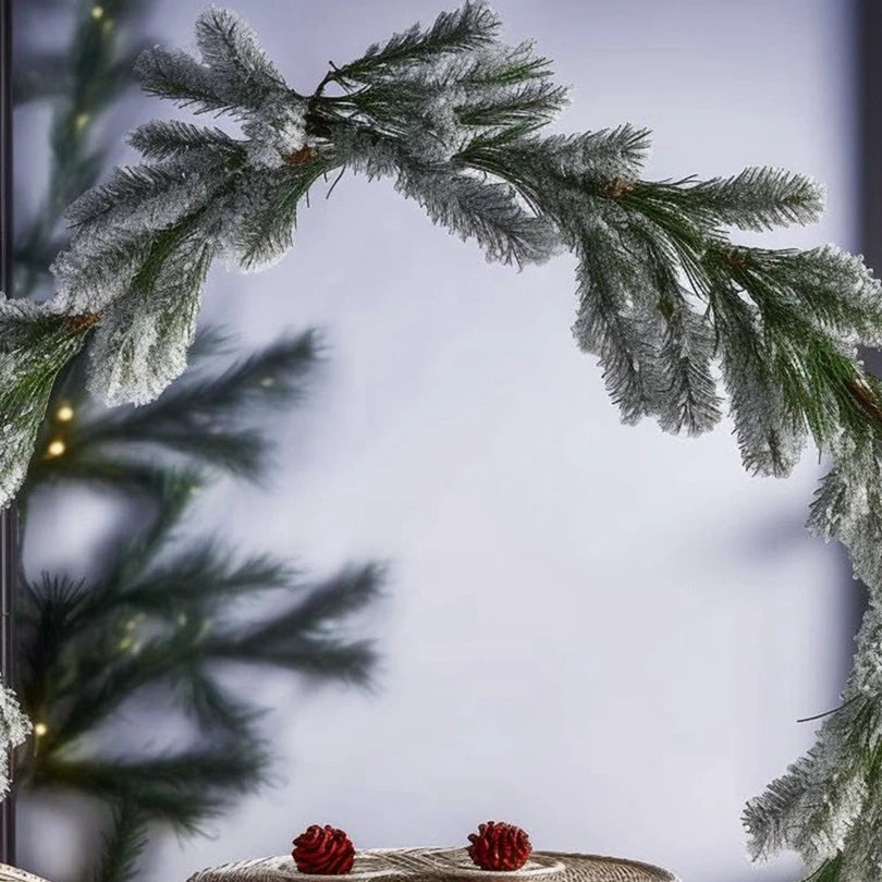 Artificial Cedar Rattan Wreath 200cm – Christmas & Garden Decor Artificial Wreath Garland Babs