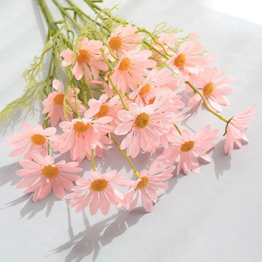 Small Daisy Silk Artificial Flower Bouquet – Home & Bridal Décor Artificial Flower Bouquet Babs Pink 1 pc