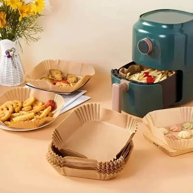 Air Fryer Parchment Paper Liners 50-200PCS | Non-Stick Air Fryer Liner Babs