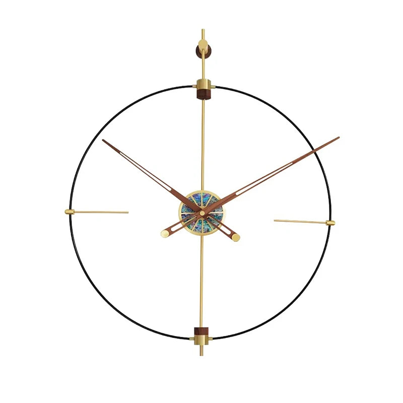 Large Luxury Silent Wall Clock – Modern Metal Home Décor Wall Clock Babs