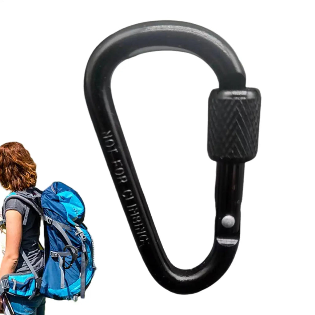 D-Shape Aluminum Carabiner Clip & Paracord Tensioner | Camping Carabiner Clip Babs
